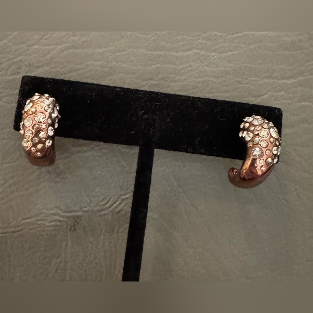 Alexis Bittar Rose Gold Crystal Earrings